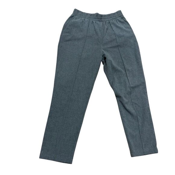 Abercrombie & Fitch Gray Dress Pants with Straight-Leg Cut Pull-On Baggy Trouser - Picture 4 of 14